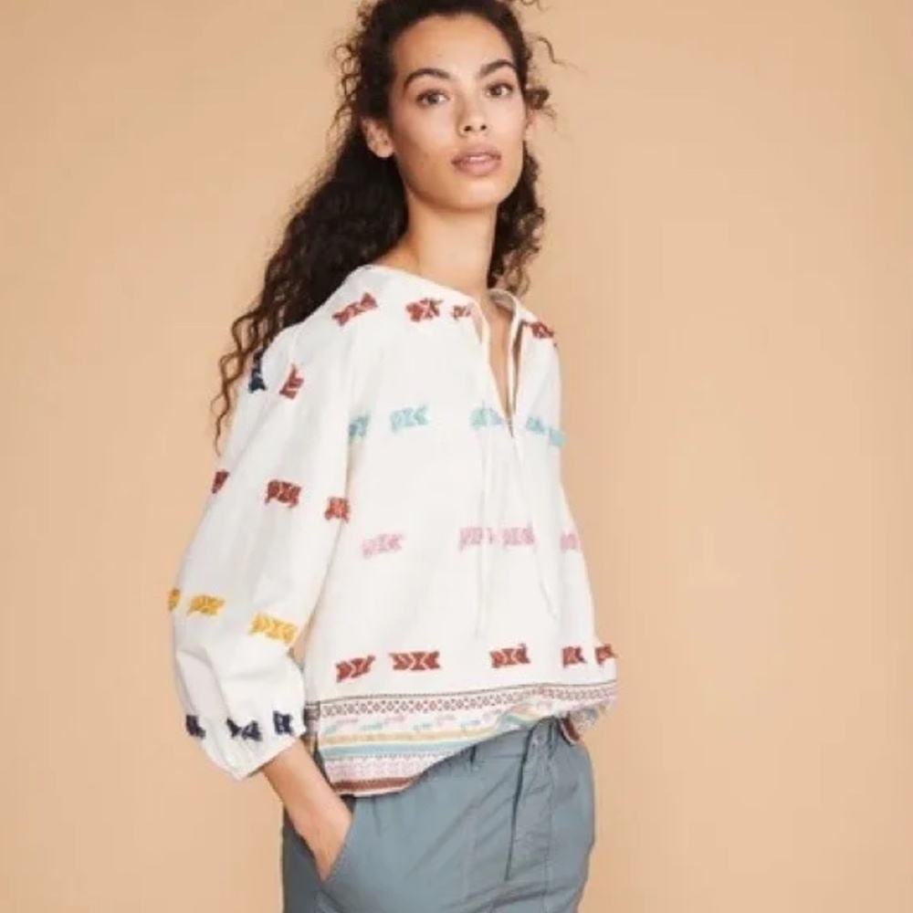 Lou & Grey for LOFT Boho Peasant Top